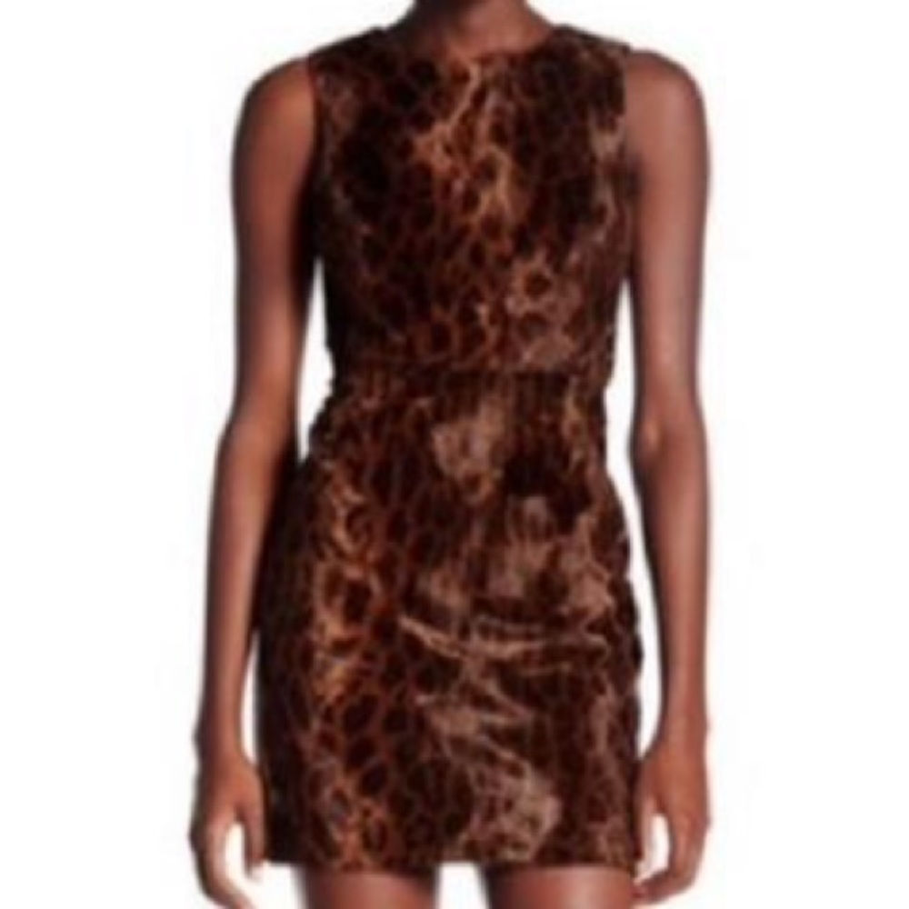 NWT TOPSHOP Faux Fur Leopard Dress